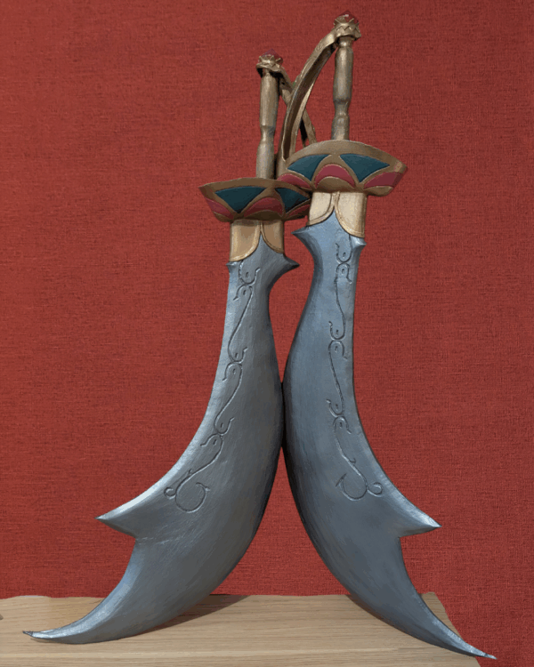 double Cimeterre des Sept Joyaux fait main en mousse eva double Cimeterre des Sept Joyaux fait main en mousse eva